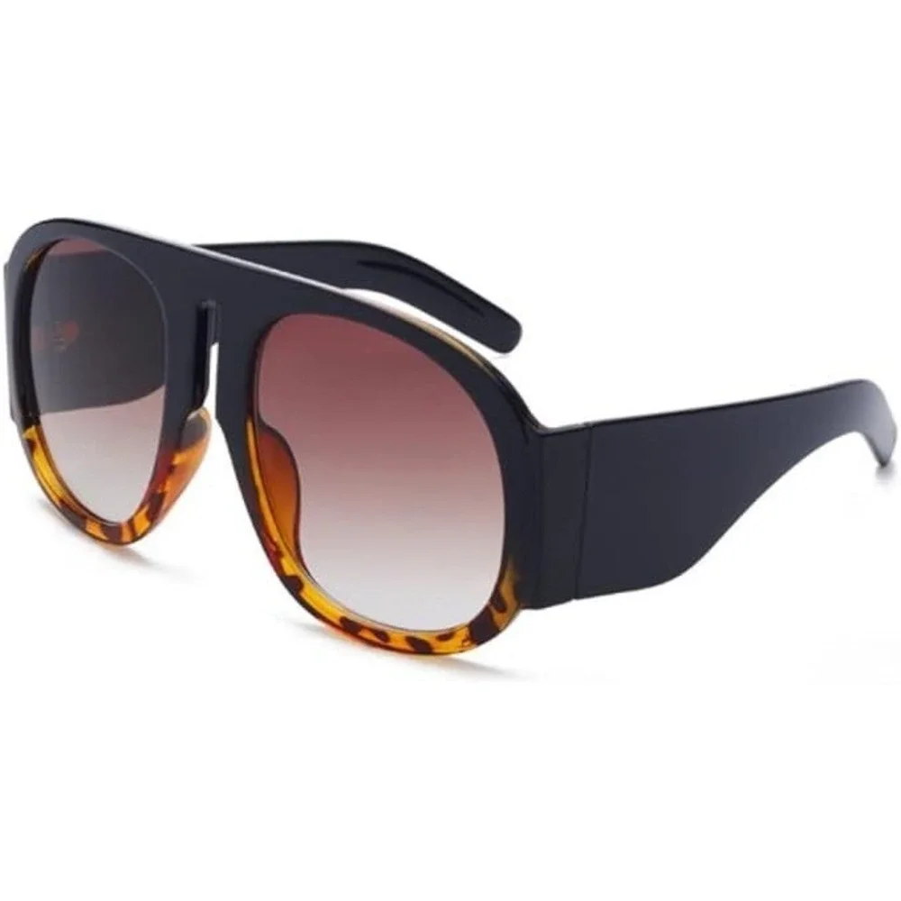 Round Sunglasses Men Women Oversized Frame Retro Sunglasses UV400 Luxury‎ Shades